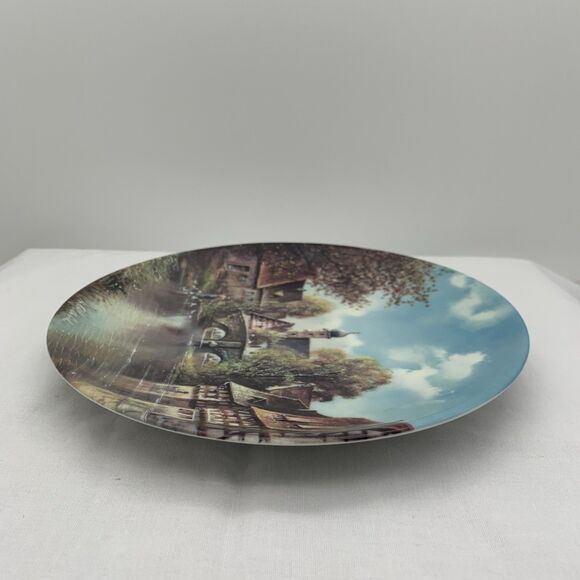 By The Old Bridge Collector Plate COA and Box 1991 Helmut Glossl Artist Germany - Picture 6 of 12